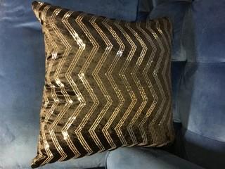 Sequin Zig Zag Throw Pillow, 2PK