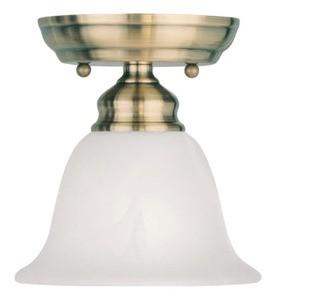 Charlton Home Cicco 1-Light Semi Flush Mount (CHRL5005_22240841) Antique Brass