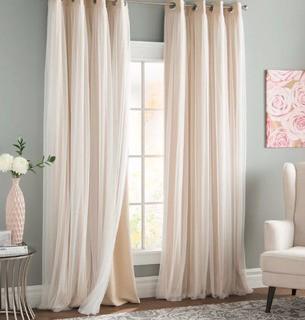 Rosdorf Park Brockham Solid Blackout Thermal Grommet Curtain Panels (ROSP5467_24386933_24386928)Beige, 52x96"