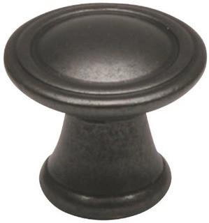 Knob 30mm Dia Weathered Black Jamison 10PC