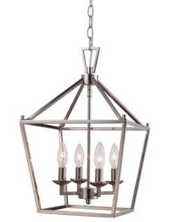 Lucy 4-Light Lantern Pendant Polished Chrome