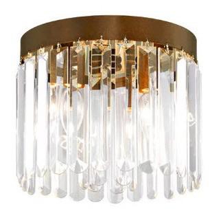 House of Hampton Caroline 3-Light Crystal Flush Mount (HOHN5907_17251004)Palacial Bronze