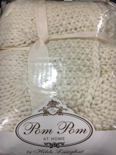 Pom Pom At Home Throw- Antique White 50x60"