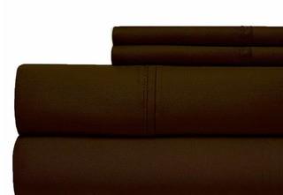 Aspire Linens 630 Thread Count 100% Cotton Sateen 4-piece Sheet Set (ASLN1083_19446154_19446160)King, Chocolate