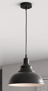 Williston Forge Girouard 1-Light Inverted Pendant (HVO69138_27169593) Black