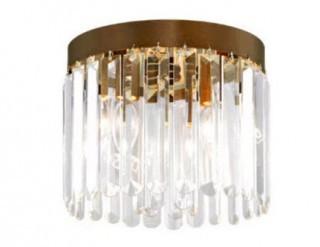 House of Hampton Caroline 3-Light Crystal Flush Mount (HOHN5907_17251004)Palacial Bronze
