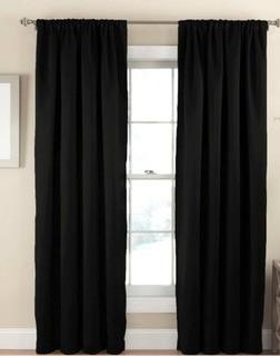 Eclipse 5 Solid Thermapanel Room-Darkening Curtains - 54x63 - Black