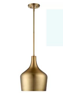 Knoxville 1-Light Geometric Pendant, Natural Brass