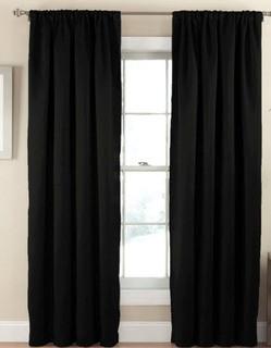 Eclipse 4 Solid Thermapanel Room-Darkening Curtains - 54x63 - Black