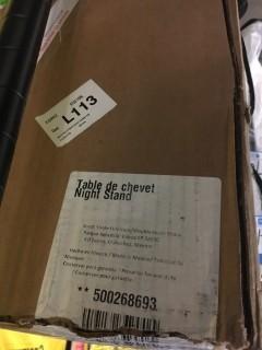 South Shore Nightstand, Black. Model Unkown 