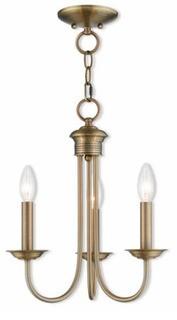 Lakemoor 3-Light Candle Style Chandelier Antique Brass