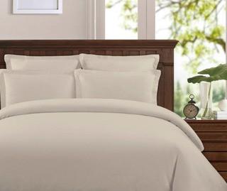 Echelon Home Washed Belgian Linen Duvet Cover Set, King, Stone