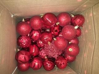 101PC Red Shatter Resistant Ornaments 