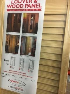 (2) - PINE BIFOLD DOORS, 1 1/8" X 78" X 30" CB12-2416