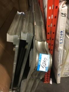 4'x8' Dining Table Top ONLY !!! w/ (2) 21" Extable Insert Leafs - Washed Dk Grey, Some Scratches-As Is