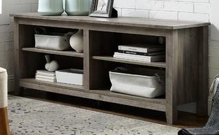 Walker Edison 58" Essential Wood TV Console - Natural 