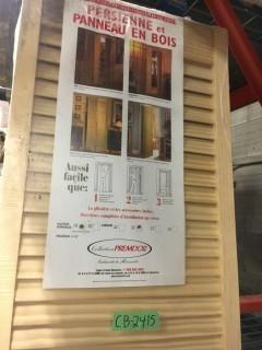 (2) - PINE BIFOLD DOORS, 1 1/8" X 78" X 30" CB12-2415