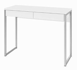 Tvilum 80122uu Walker 2 Drawer Desk, White High Gloss 