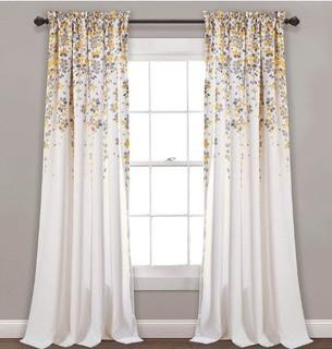 Hemmer Nature/Floral Room Darkening Rod Pocket Curtain Panels 52x84"Each