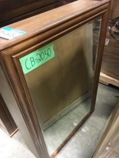 Pecan Wood Satin 21x30.5" Medicine Cabinet 