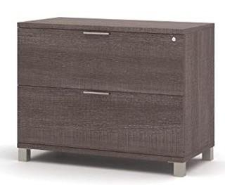 Bestar Pro-Linea - Dark Grey 2 Drawer Lateral File Cabinet