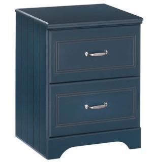 Cole 2 Drawer Nightstand, Blue 
