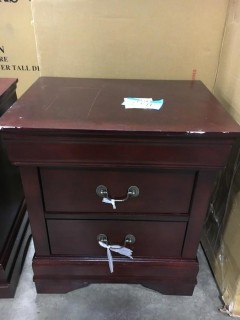 Three Posts Dwyer 2 Drawer Nightstand, Sratches/Chips