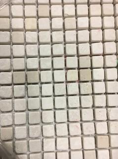 (5) Boxes Glass Mosaic Tile, 12x12" Glass Mosaic Tile -Small Square-White-Approx 50 SQ FT (CB-2015)