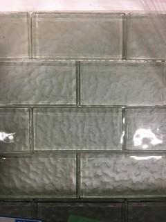 (5) Boxes Glass Mosaic Tile, 12x12" Glass Mosaic Tile -Grey-Approx 50 SQ FT (CB-2014)
