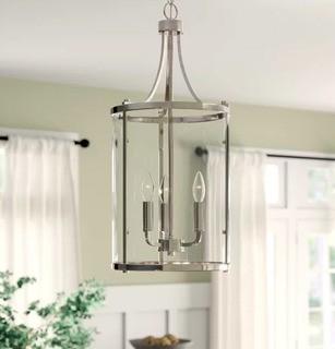 Birch Lane Heritage Northport 3-Light Lantern Chandelier (BL14492_20601890) Satin Nickel 