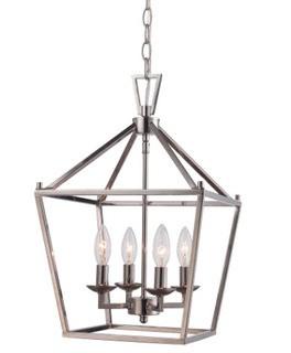 Lucy 4-Light Lantern Pendant Polished Chrome