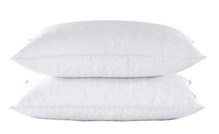 puredown Quilted Goose Feather Pillow Set of 2 White Standard Size