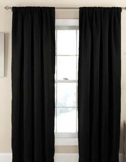 Eclipse 4 Solid Thermapanel Room-Darkening Curtains - 54x63 - Black