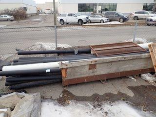 Lot of Approx. 35pcs PVC 5", 6" and 8" Irrigation Pipe and Culvert. 