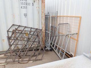 Lot of Construction Fence and 5 Chain Link Gates.