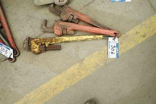 Lot of (2) 18" Pipe Wrenches and 24" Pipe Wrench. 