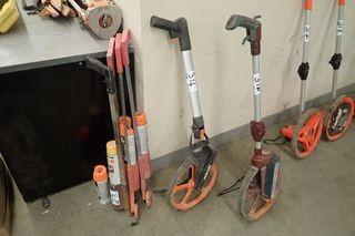 Lot of ProPoint Measuring Wheel and Rotosure Measuring Wheel.