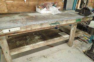 36"x96" Work Bench w/ Eron 6" Vice. 