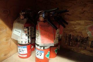 Lot of 6 Asst. ABC Fire Extinguishers. 