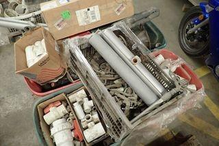 Lot of PVC Elbows, Pipe Sections, Sprinkler Heads, etc. 