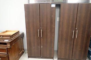 Wooden 2-Door Enclosed Storage Cabinet. 