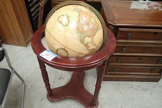 Wood Stand Floor Globe.