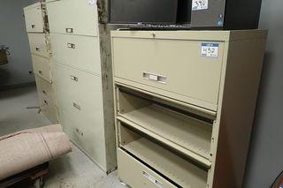 Lot of Lateral 4-Drawer File Cabinet and 2 Lateral 5-Drawer File Cabinets. 