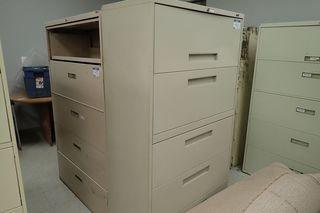 Lot of 3 Lateral 5-Drawer File Cabinets. 