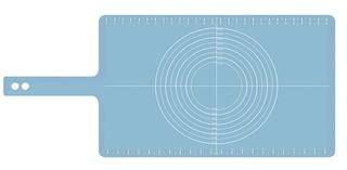 Joseph Joseph 20097 Roll-Up Non-Slip Silicone Pastry Mat with Measurements Lockable Strap, 23" x 15", Blue
