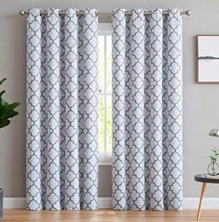 Andover Mills Kuhlmann Lattice Thermal Curtain Panels Set Of 2, 52x63"
