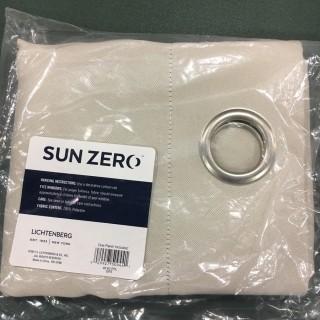 Sun Zero Groton Solid Room Darkening 2 Curtain Panels, 40x63"