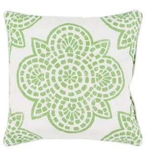 Beechwood Outdoor Throw Pillows 16x16", Lime, Set Of 2