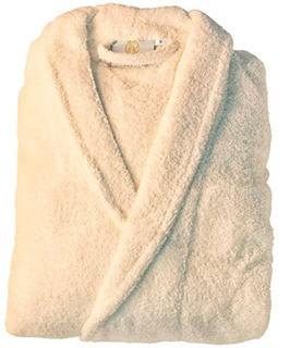 Superior Hotel & Spa Robe, 100% Premium Long-Staple Combed Cotton Unisex Bath Robe for Women and Men - Medium, Ivory