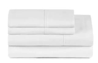 Distinctly Home 4PC Sheet Set, 400 Thread Count, Double, White